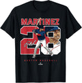Number and Portrait JD Martinez Boston MLBPA