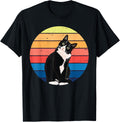 Tuxedo Cat Gift Retro Colors for Animal Lovers Shirt 26
