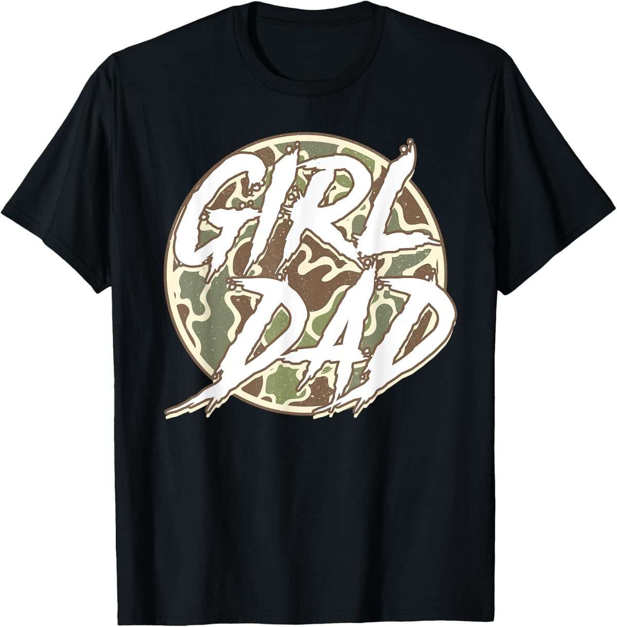 Girl Dad Vintage Camouflage Papa Life Fathers Day Shirt 145