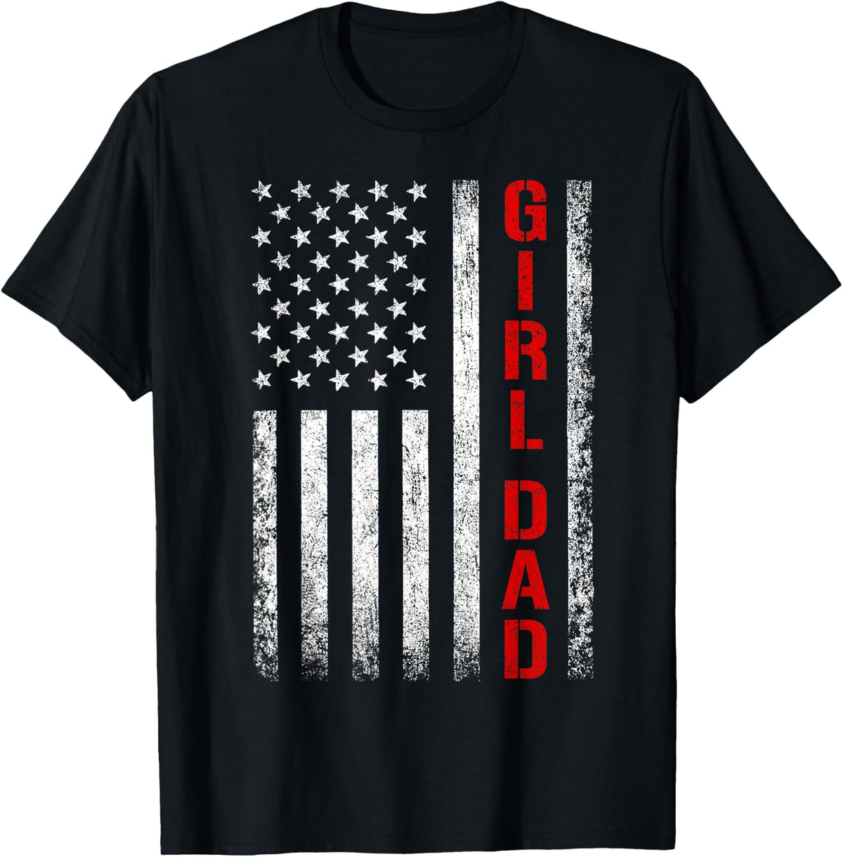 Girl Dad Daughter USA Flag Fathers Day Shirt 84