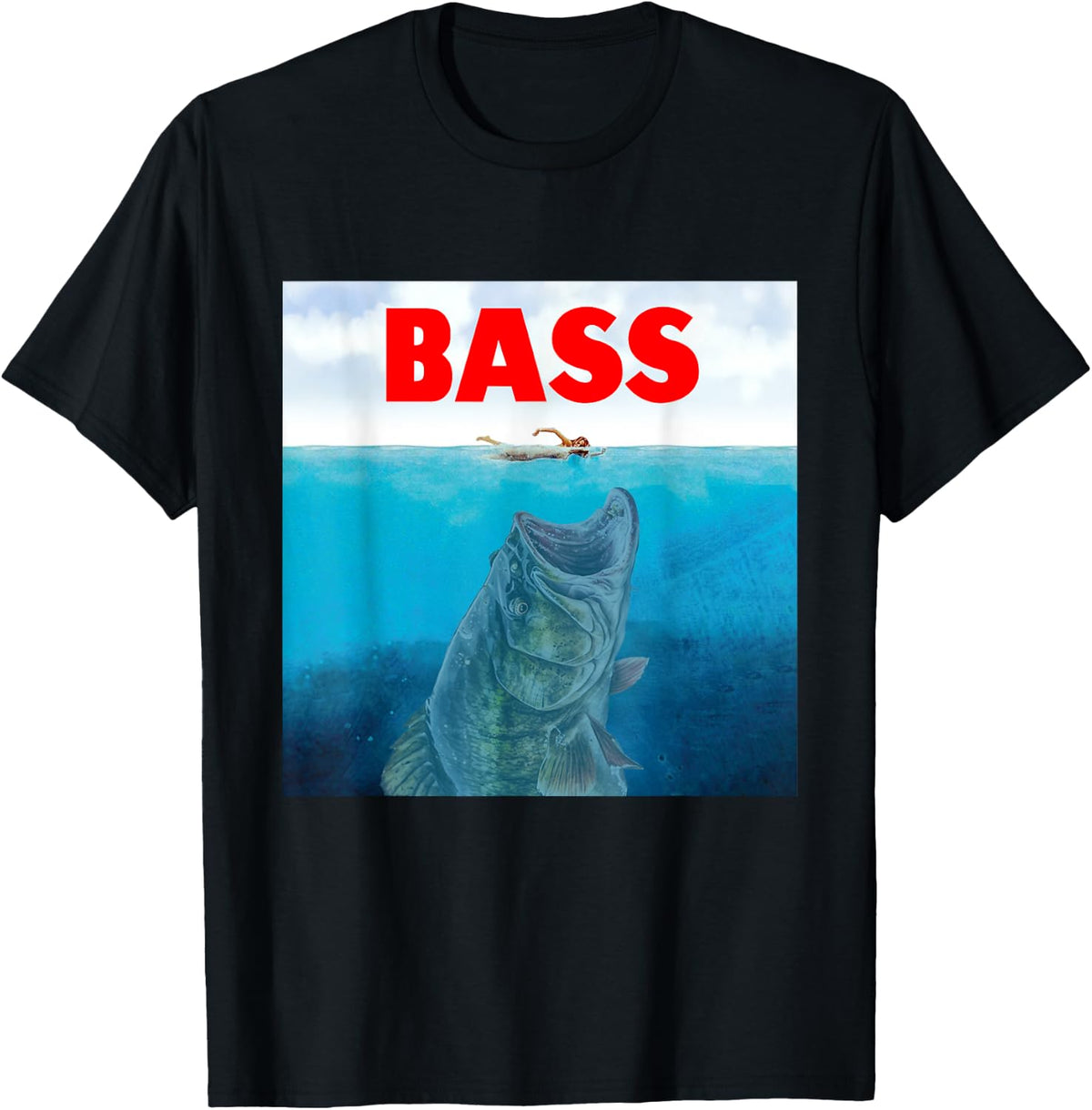 Bass Fishing Shark Attack Theme Shirt 22