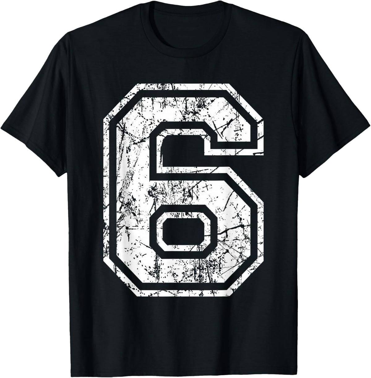 Sports Jersey Grunge Number 6 Fan Team Player Birthday 181