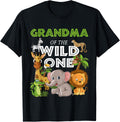 Wild One Grandma Zoo Birthday Safari Jungle Animal Shirt 21