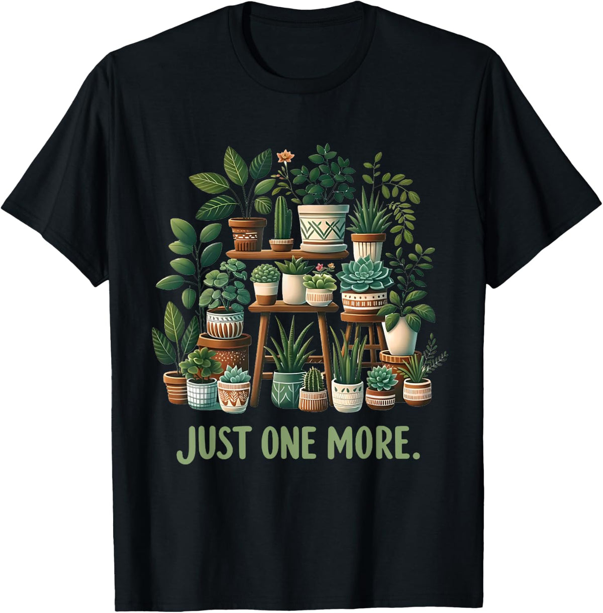 Just One More Funny Plant Lady Indoor Flower Floral Shirt for Women 381