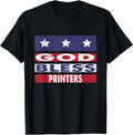 God Bless Printers Patriotic Christian Retirement Gift Apparel Gift Ready