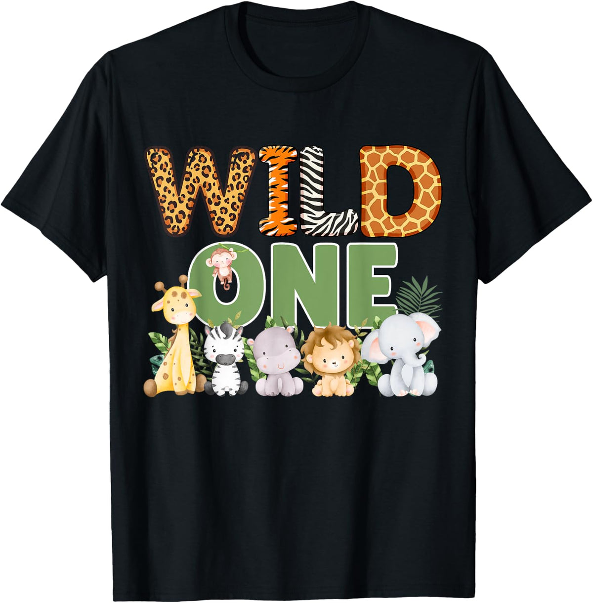 Wild One 1 Year Old Safari Family Matching Shirt 74