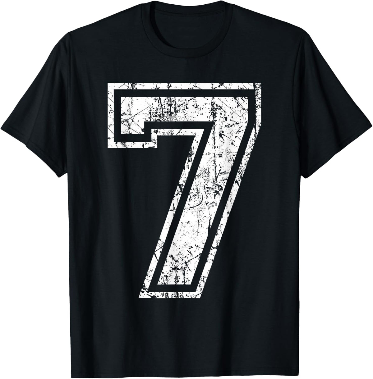 Sports Jersey Grunge Number 7 Fan Team Player Birthday 226