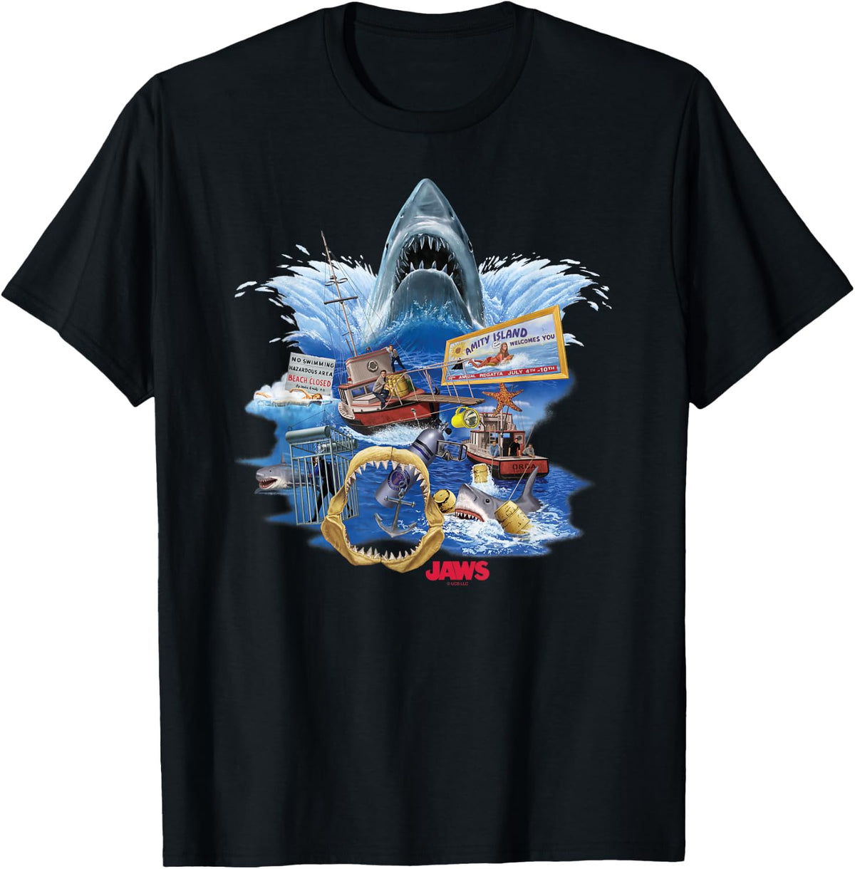 Shark Attack Poster Collage Shirt 27