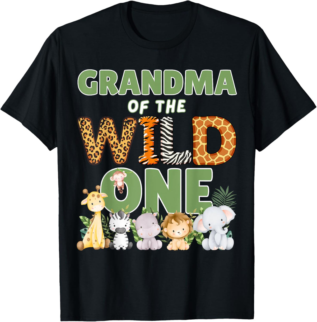 Wild One Grandma 1st Birthday Safari Family Matching Shirt 222