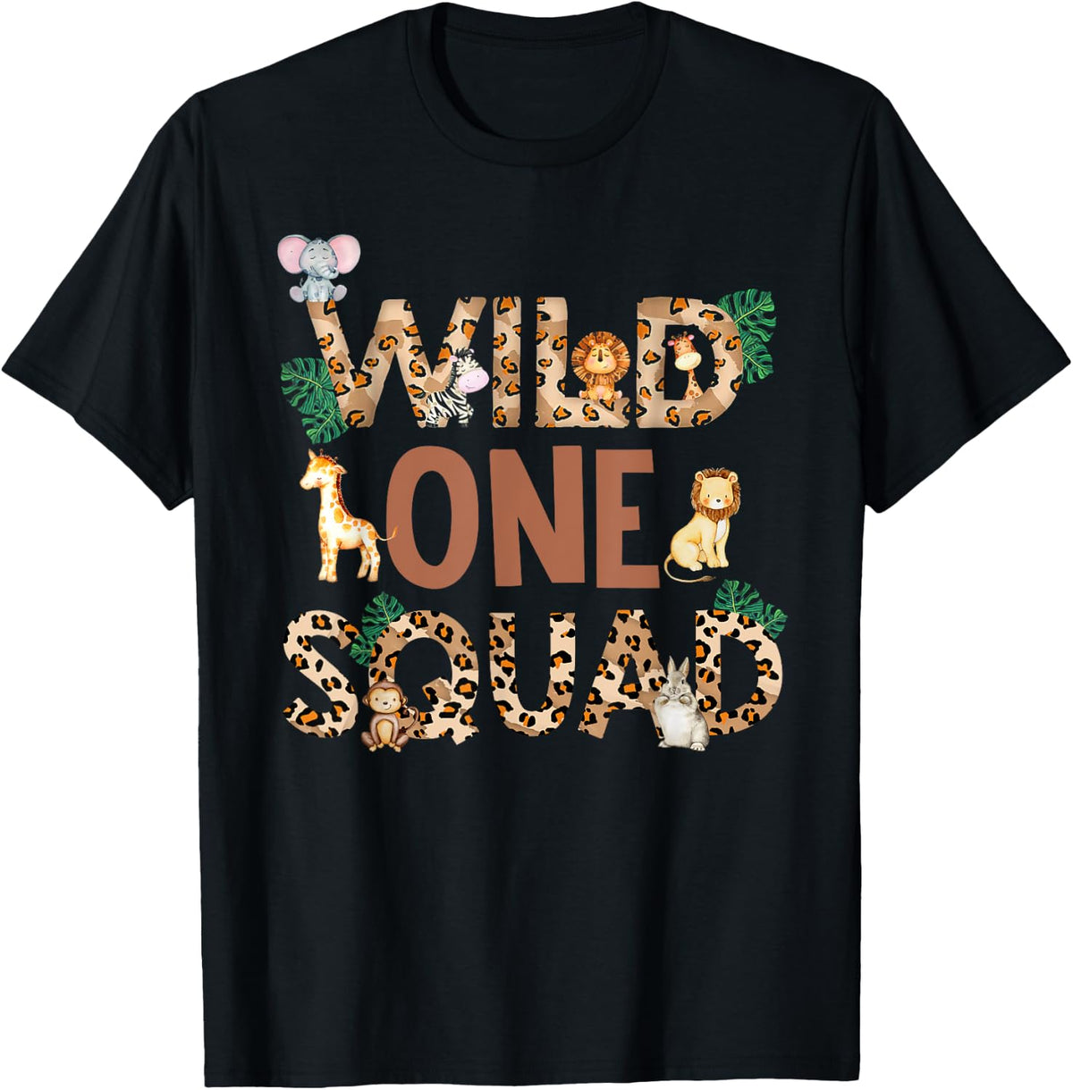 Wild One Birthday Squad Animal Safari 1st Shirt 25