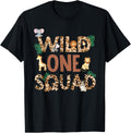 Wild One Birthday Squad Animal Safari 1st Shirt 324