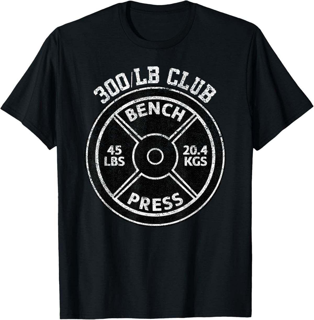 Bench Press 300 Lbs Club Gym Weightlifting Powerlifting Shirt 227