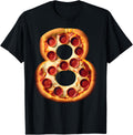 8th Birthday Pizza Party Boys Cheese Kids Pie Eight Birthday Boy Design 194