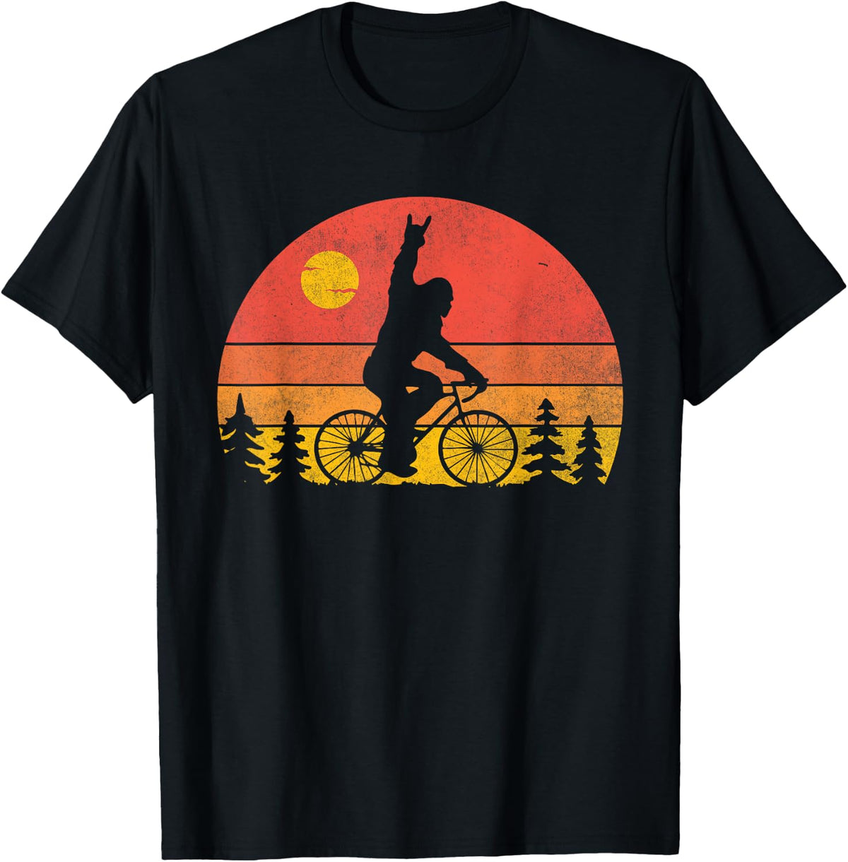 Cycling Bigfoot Mountain Bike Funny MTB Sasquatch Shirt 663