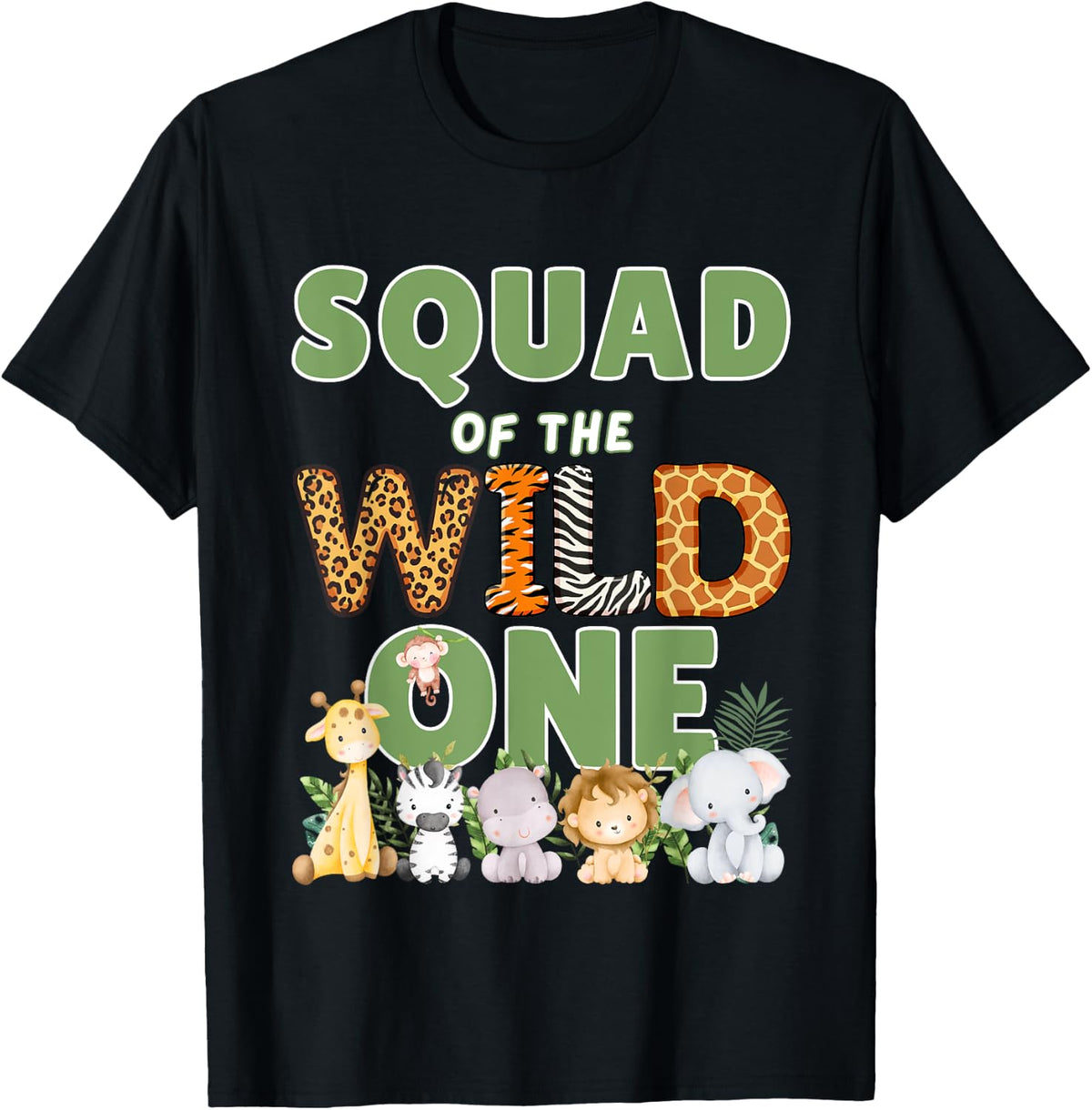 Wild One Squad 1st Birthday Safari Family Matching Shirt 85
