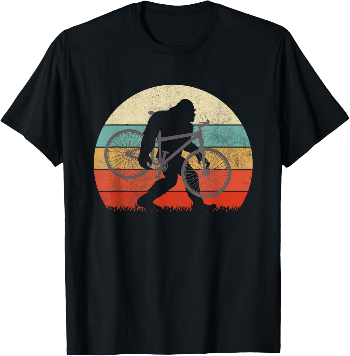 Cycling Bigfoot Mountain Bike Funny MTB Sasquatch Shirt 582