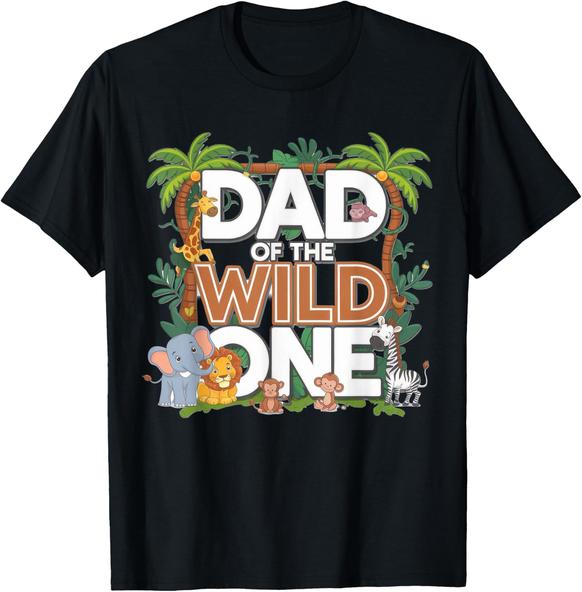 Wild One Dad 1st Birthday Safari Family Matching Shirt 595