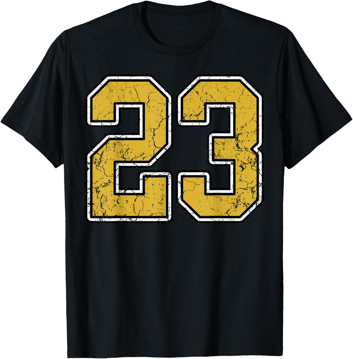 Old Gold Black White Sports Number 23 Jersey Uniform Player 171