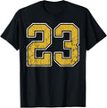 Old Gold Black White Sports Number 23 Jersey Uniform Player 99