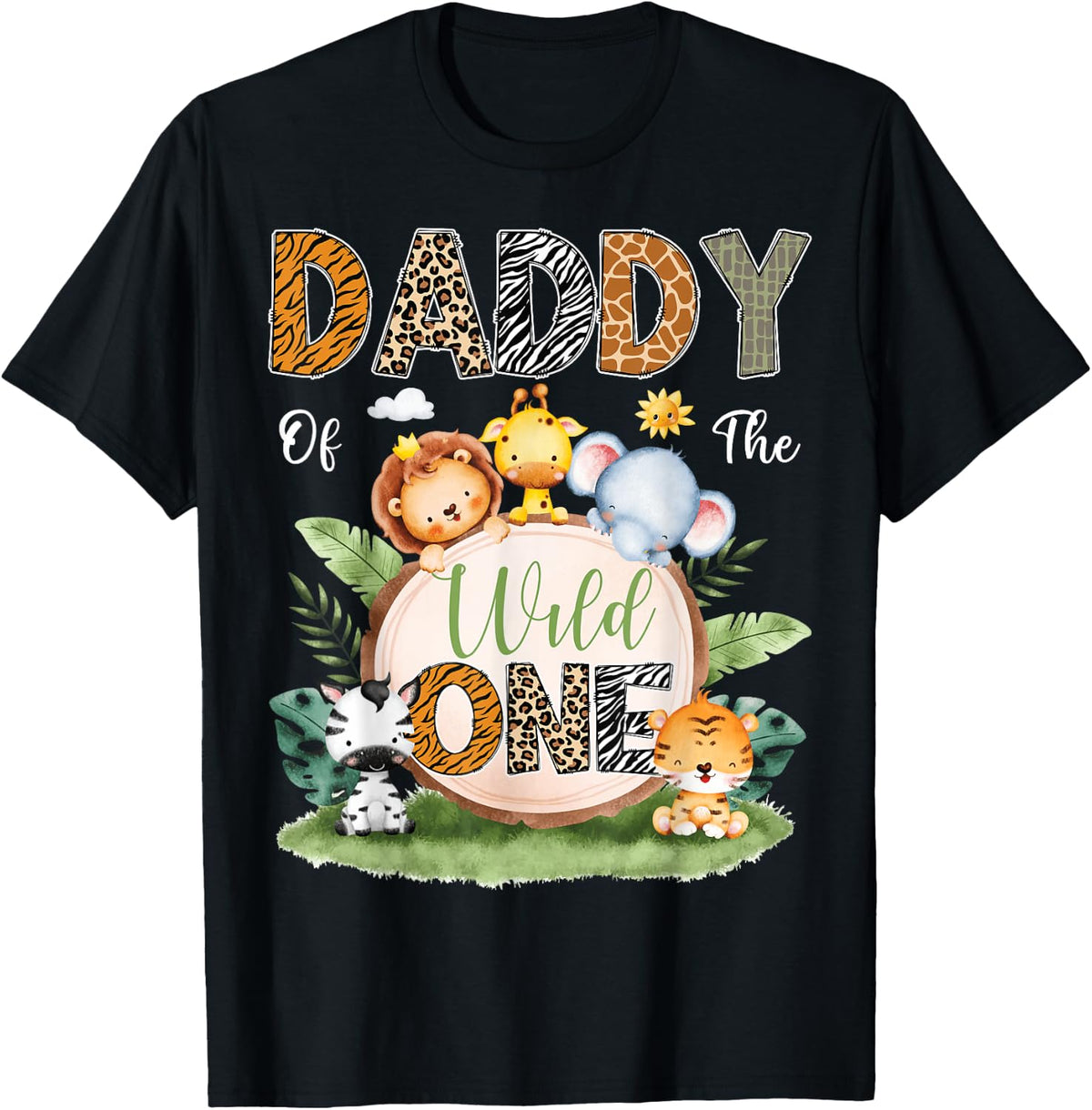 Wild One Daddy 1st Birthday Safari Jungle Shirt for Kids 111
