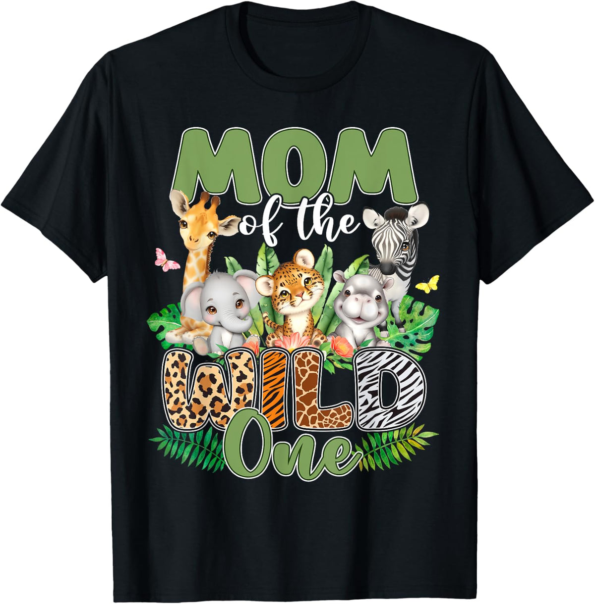 Wild One Mom 1st Birthday Safari Family Matching Shirt 687