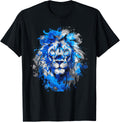Womens Lions Tshirt Men Blue Animal School Sport Fan Lion Jersey 98