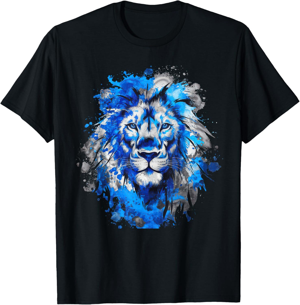 Womens Lions Tshirt Men Blue Animal School Sport Fan Lion Jersey 98