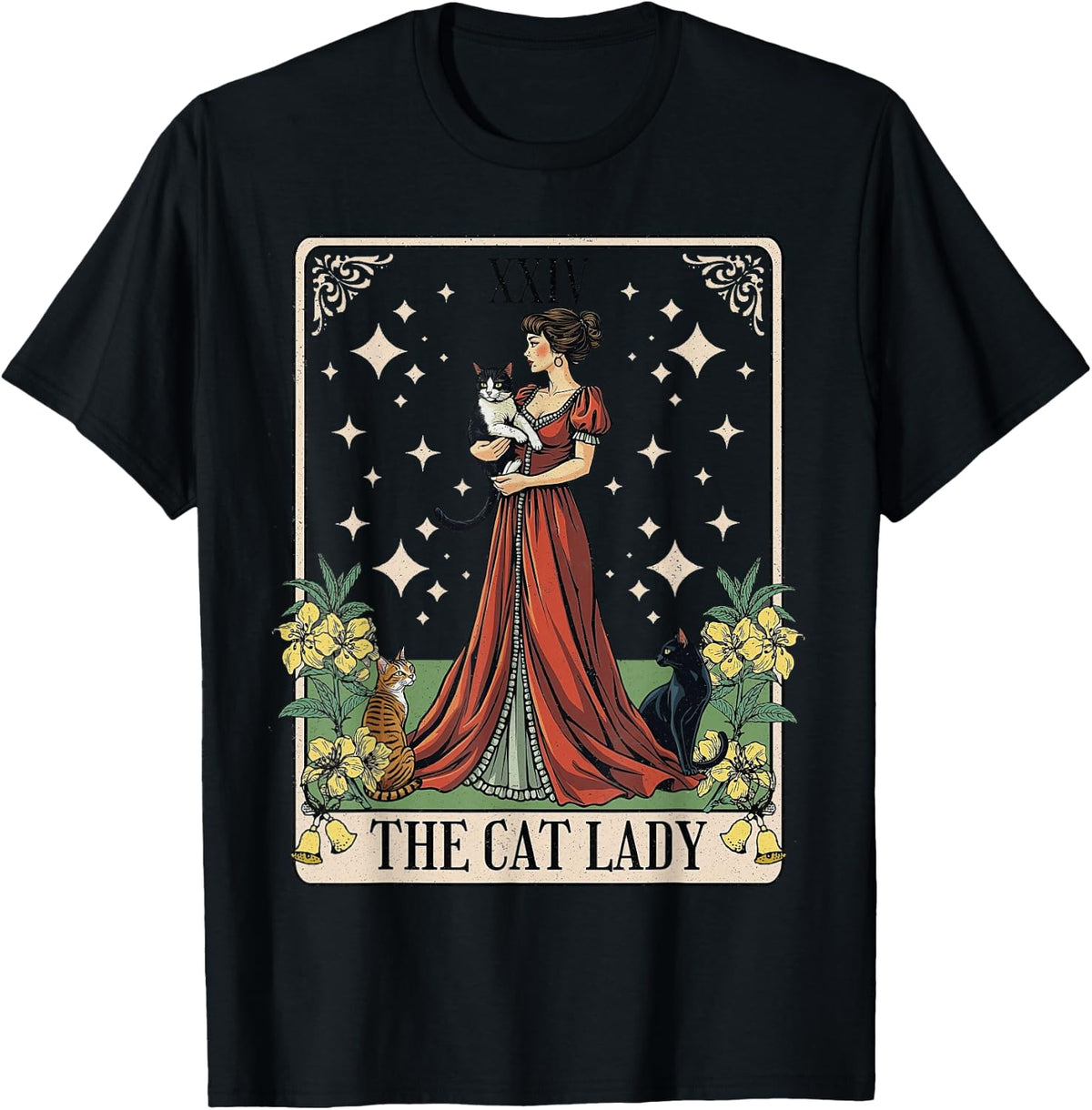 The Cat Lady Tarot Card Vintage Gothic Shirt for Moms 219
