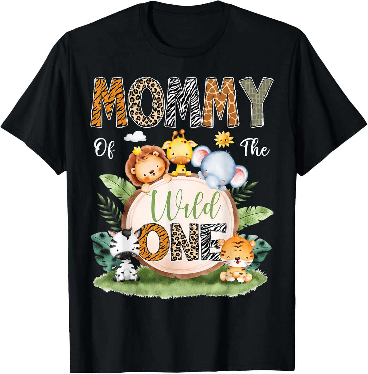 Wild One Mommy 1st Birthday Safari Jungle Shirt for Kids 95
