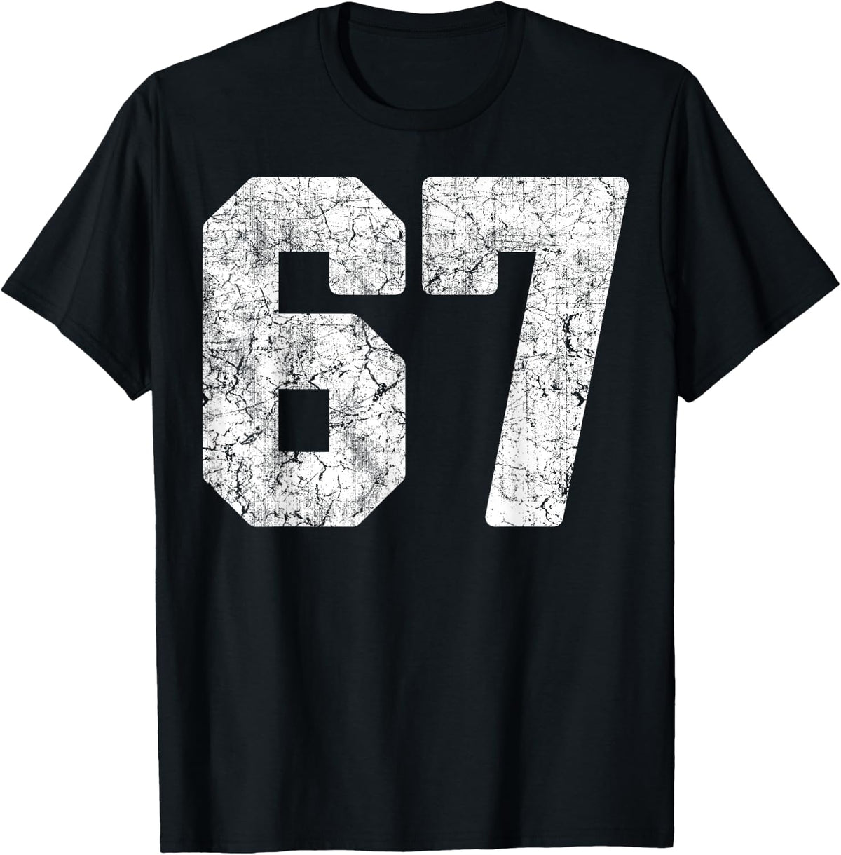 Distressed White Number 67 Jersey Player Uniform 67 Grunge 147