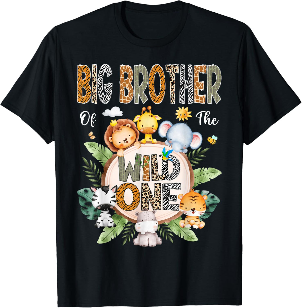 Wild One Big Brother First Birthday Safari Jungle Shirt 60