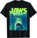 Shark Attack Surfacing Neon Poster Logo Shirt 5