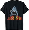 Shark Attack Retro 3D Poster Shirt 9