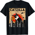 Tuxedo Cat Vintage Catzilla Funny and Kitten Shirt 195