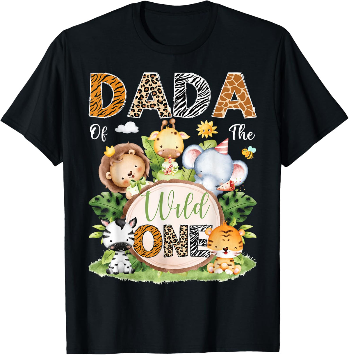 Wild One Dada 1st Birthday Safari Jungle Shirt for Kids 338