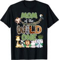 Wild One Mom 1st Birthday Safari Family Matching Shirt 286