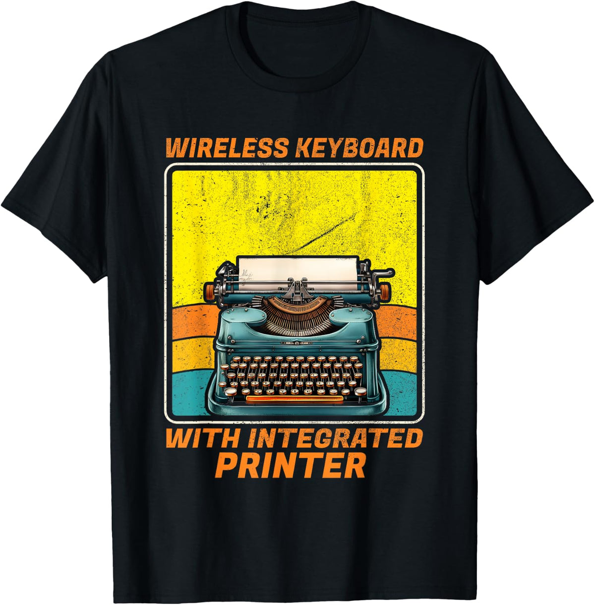 Funny Wireless Keyboard With Integrated Printer Typewriter Apparel Clean Design