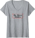 The Brass Stables Nashville Historic Printers Alley Logo V Neck Apparel US Trend
