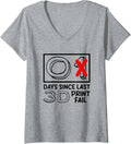 Womens Funny 3d Printing Service Business Owner Printer Lovers V Neck Apparel Everyday Wear 3