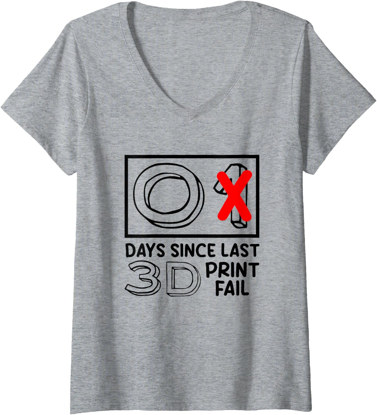 Womens Funny 3d Printing Service Business Owner Printer Lovers V Neck Apparel Everyday Wear 3