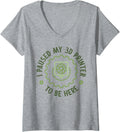 I Paused My 3d Printer To Be Here Funny Printing Extruder V Neck Apparel Clean Design