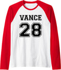 JD Vance 28 for President 2028 Vintage Republican Raglan Baseball Tee