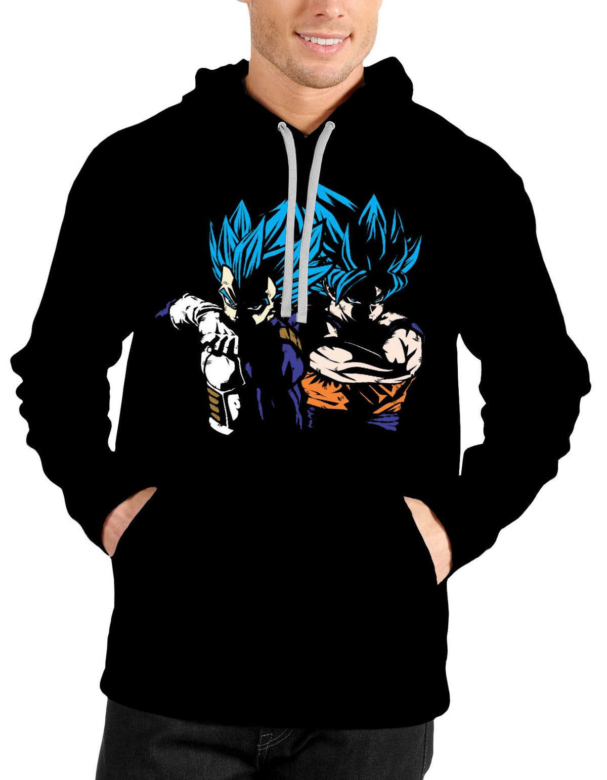 Dragon Ball Super Vegeta Super Saiyan Blue Black Hoodie