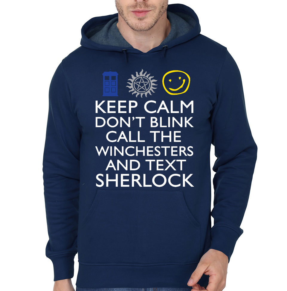 Don't Blink Navy Blue Hoodie