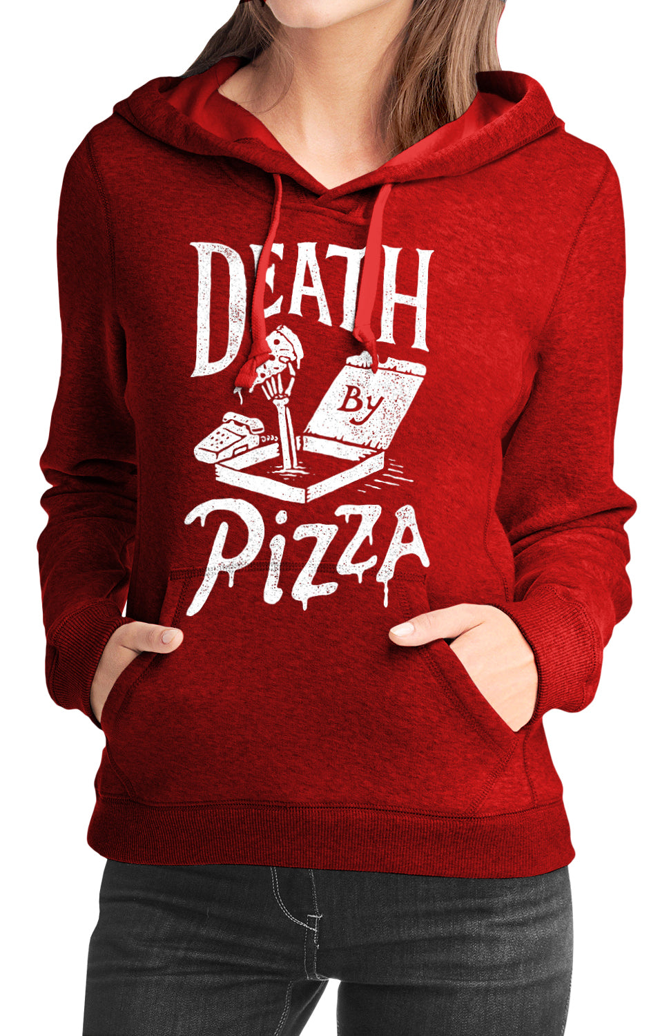Pizza Red Girl's Hoodie