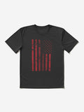 Red American Flag Active T-Shirt