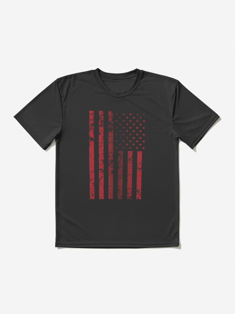 Red American Flag Active T-Shirt