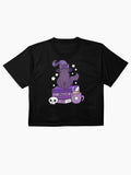 Feline Familiar 02 Black Nikury Boxy T-Shirt