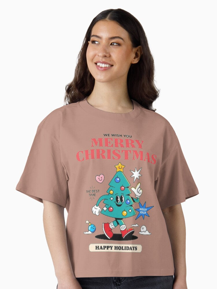 Merry Christmas Boxy T-Shirt | Premium Unisex T-Shirt, Trending Graphic Tee