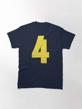 Number Four Yellow Classic T Shirt Minimal Style